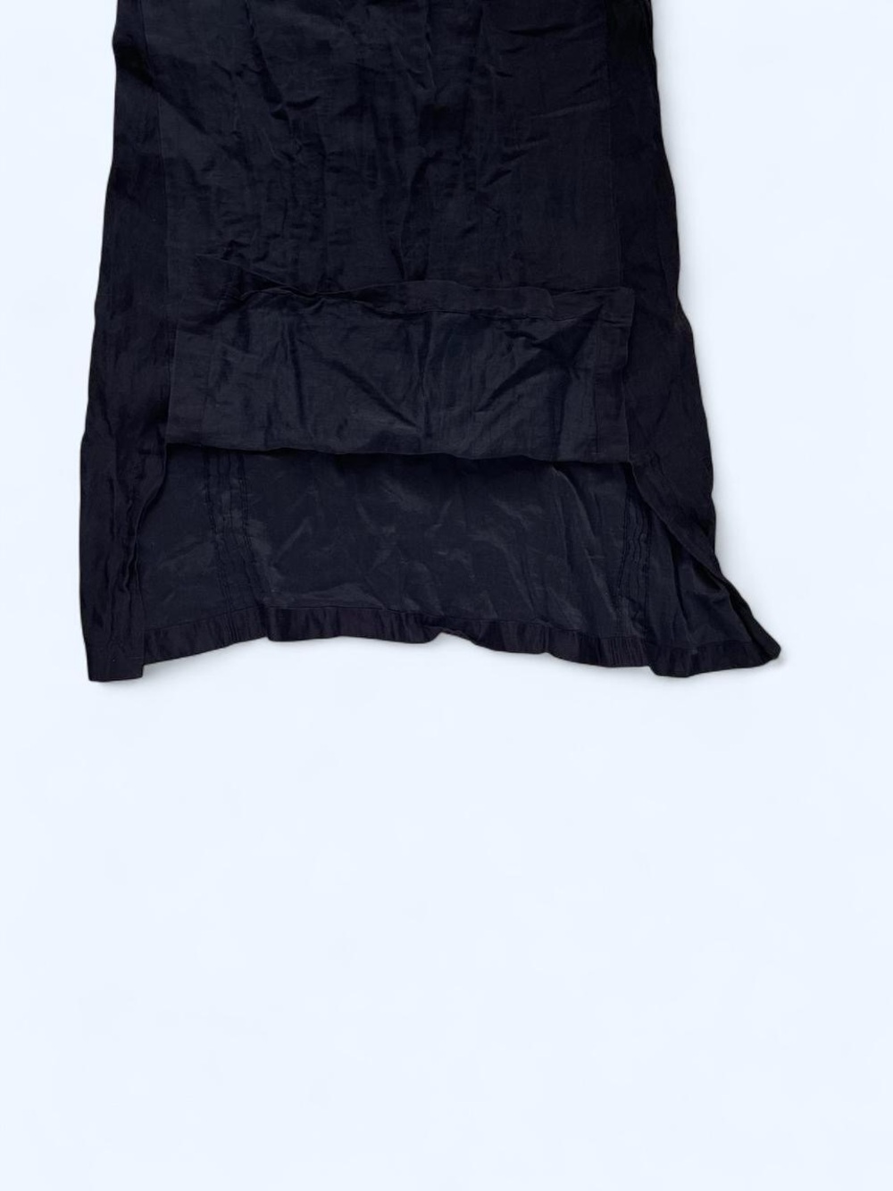 Black linen silk vintage skirt size M by Shirin Guild - Picture 4 of 8